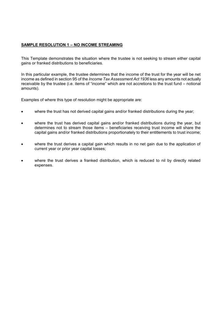 Trustee Resolution Template - KibrisPDR