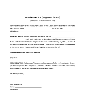 Detail Trustee Resolution Template Nomer 22