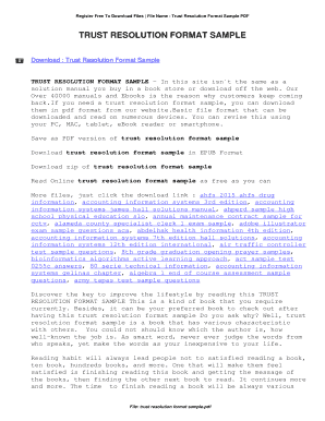 Detail Trustee Resolution Template Nomer 4