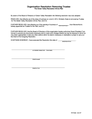 Detail Trustee Resolution Template Nomer 31