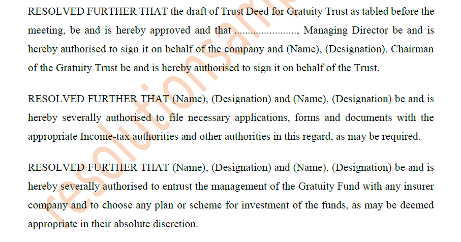 Detail Trustee Resolution Template Nomer 37