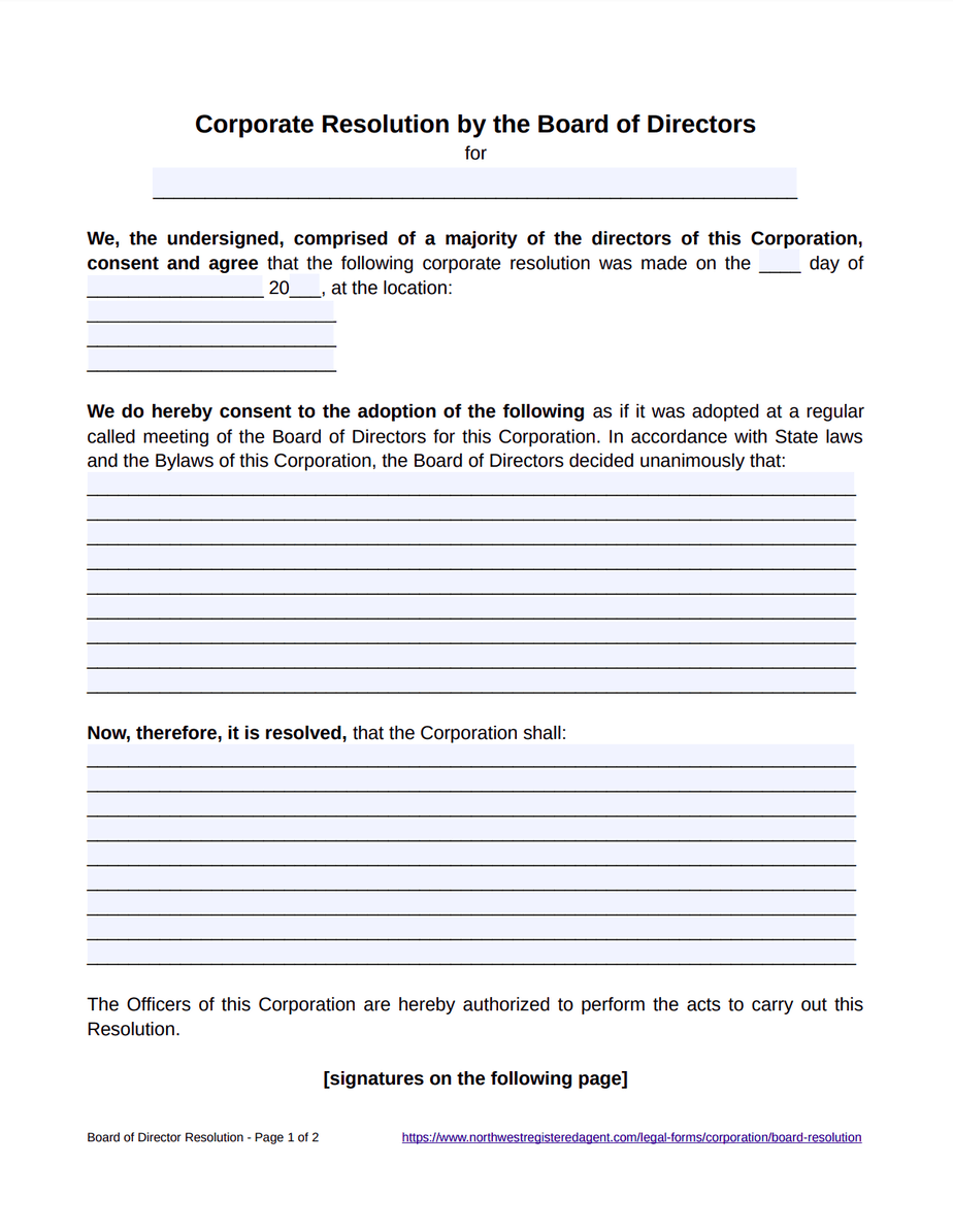 Detail Trustee Resolution Template Nomer 41