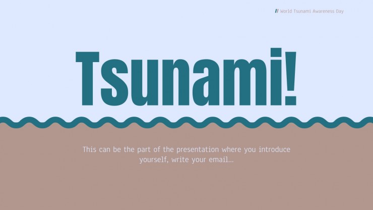 Detail Tsunami Powerpoint Template Nomer 3