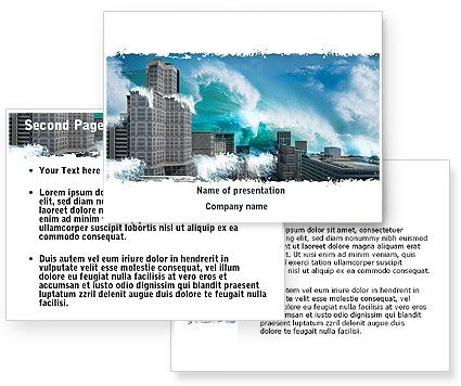 Detail Tsunami Powerpoint Template Nomer 35