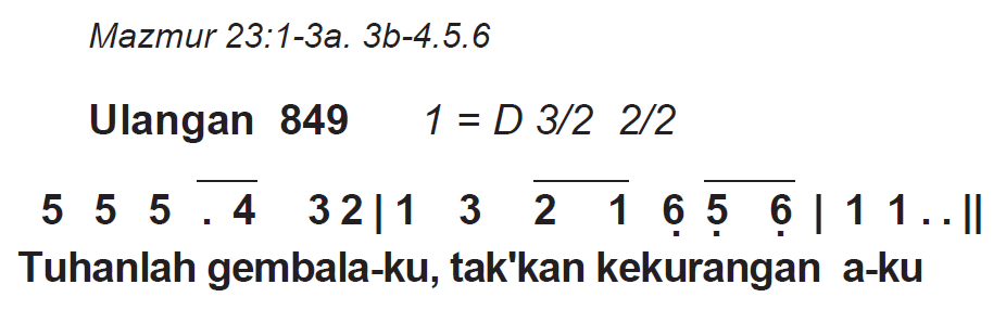 Detail Tuhan Adalah Gembalaku Ayat Nomer 27