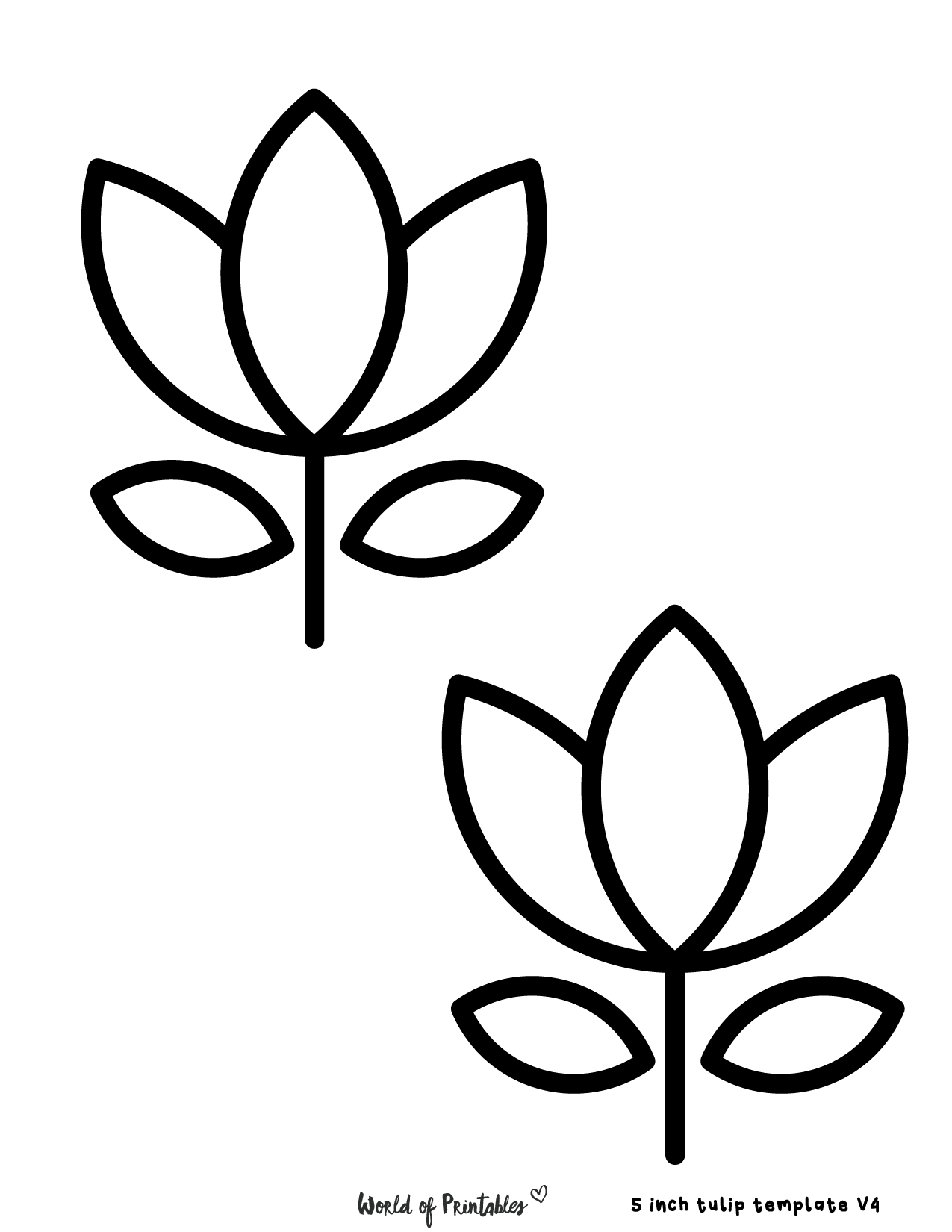 Detail Tulip Template To Print Nomer 14