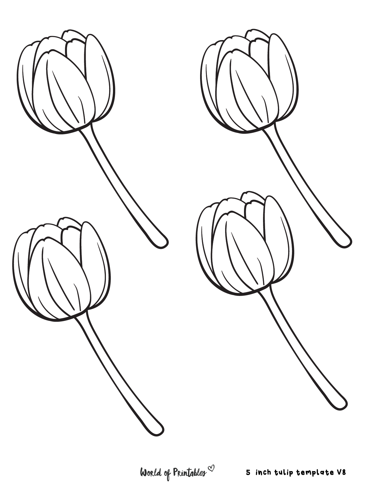 Detail Tulip Template To Print Nomer 27