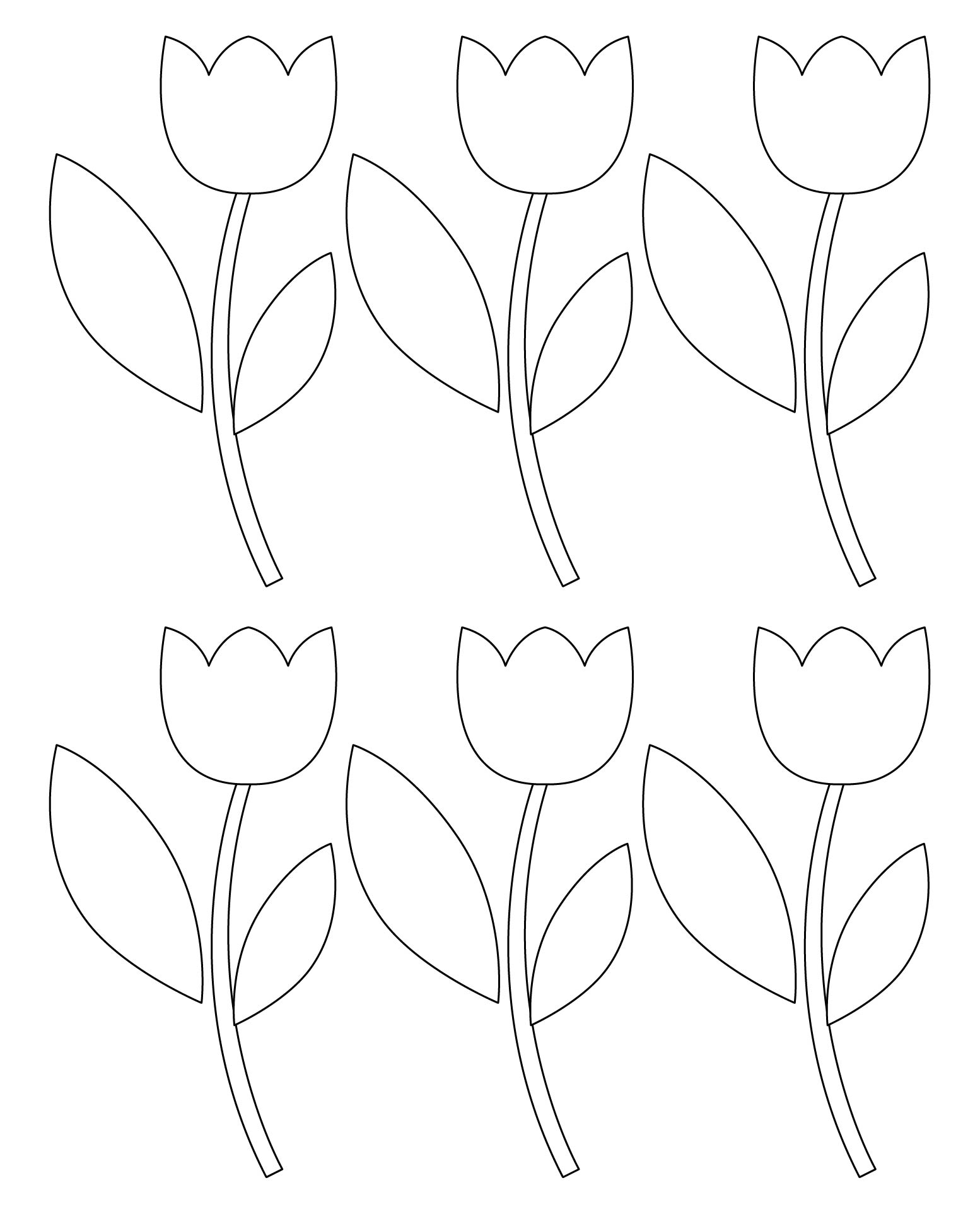 Detail Tulip Template To Print Nomer 5