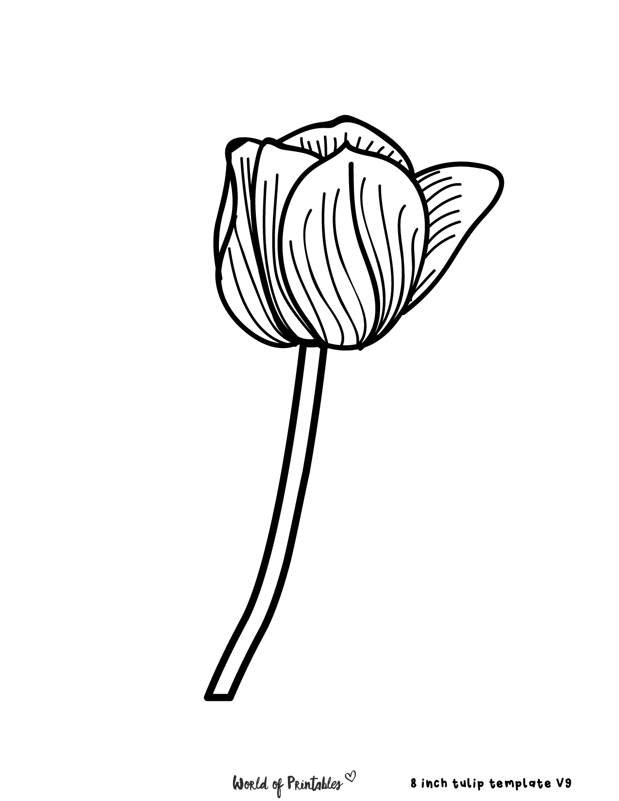 Detail Tulip Template To Print Nomer 36