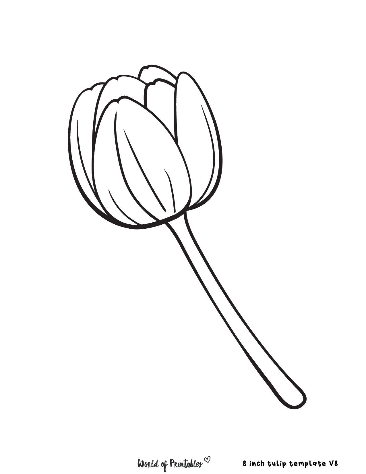 Detail Tulip Template To Print Nomer 38