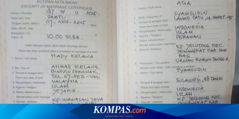 Detail Tulisan Buku Nikah Nomer 8