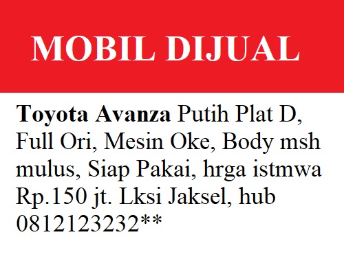 Detail Tuliskan Contoh Kalimat Iklan Nomer 40