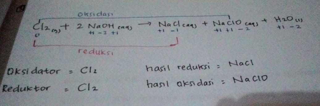 Detail Tuliskan Contoh Reaksi Autoredoks Dan Tentukan Perubahan Bilangan Oksidasinya Nomer 3