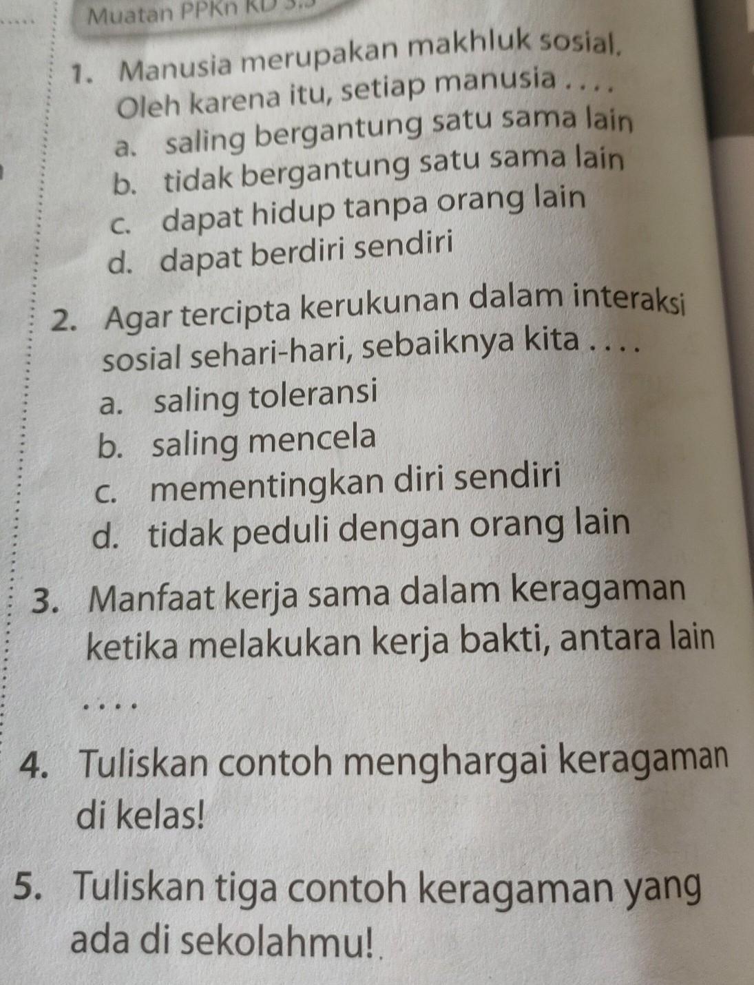 Detail Tuliskan Tiga Contoh Keragaman Yang Ada Di Sekolahmu Nomer 20