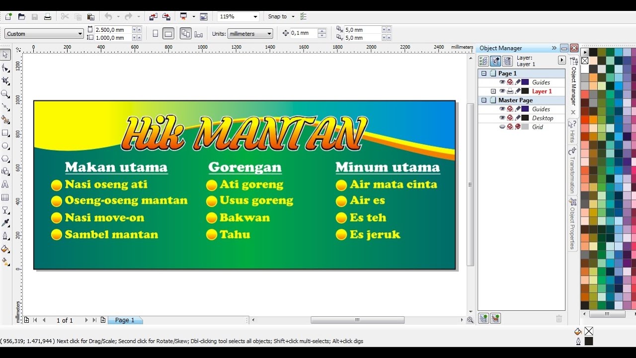 Detail Tutorial Corel Draw X4 Membuat Banner Nomer 11