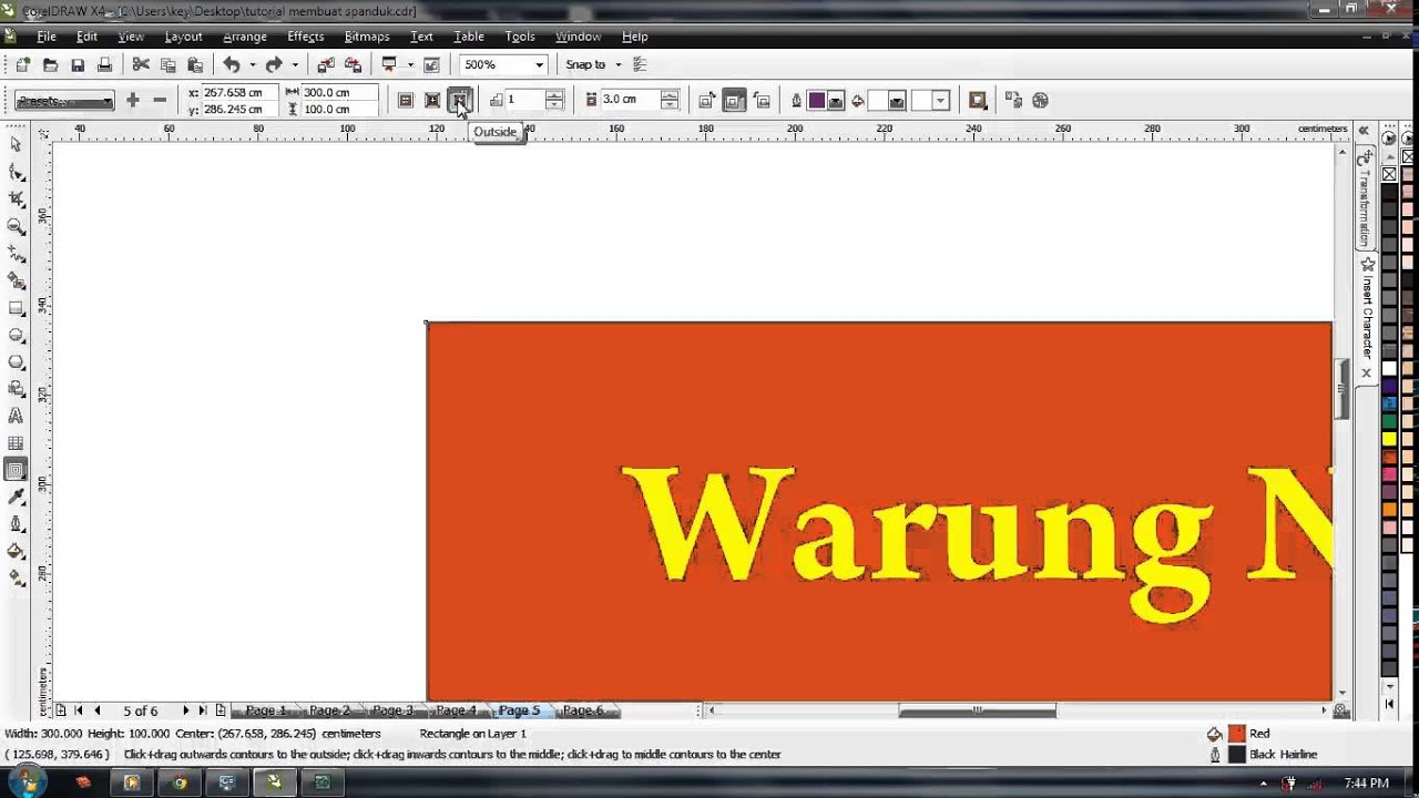 Detail Tutorial Corel Draw X4 Membuat Banner Nomer 21