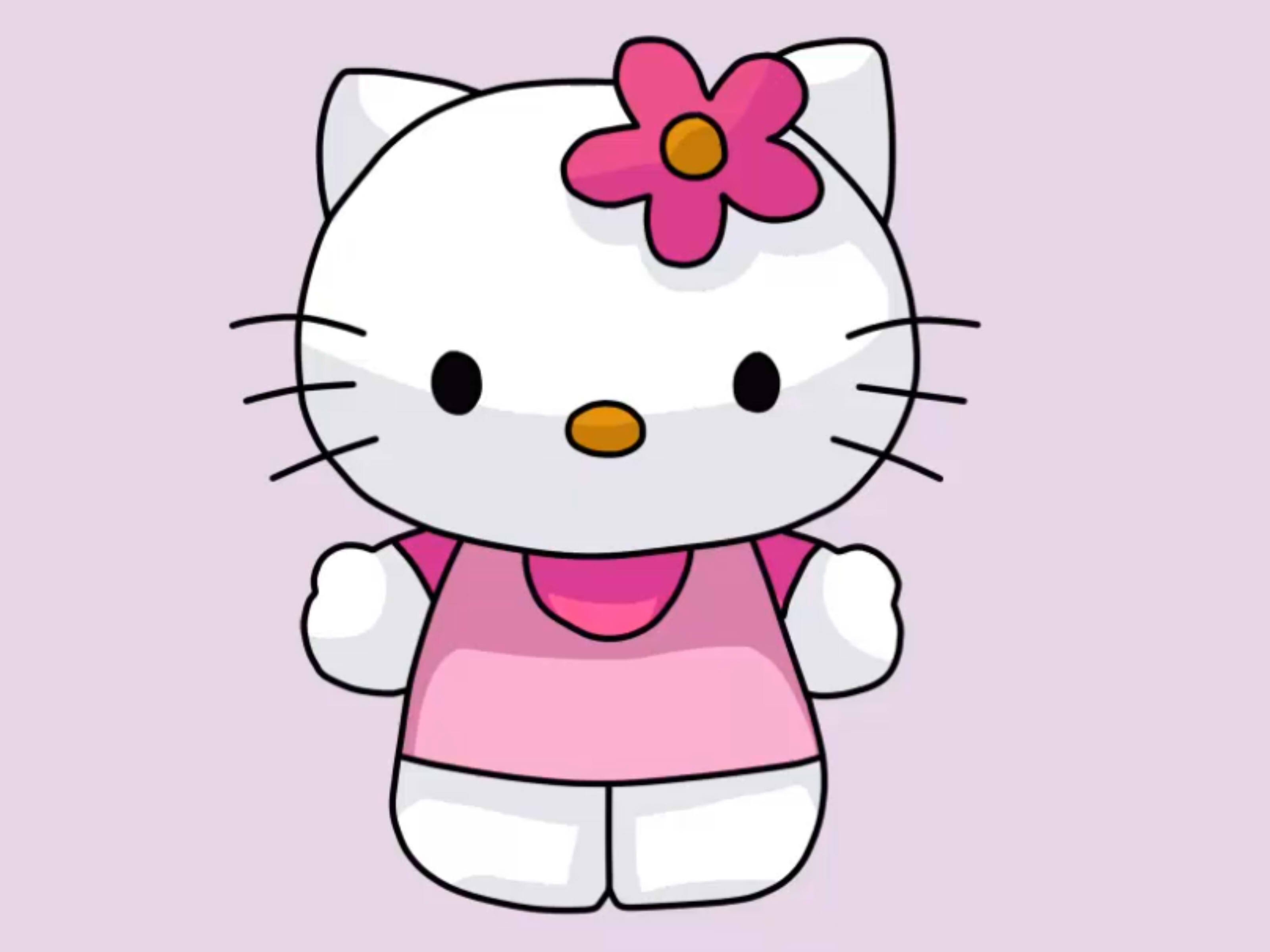 Detail Tutorial Gambar Hello Kitty Nomer 2