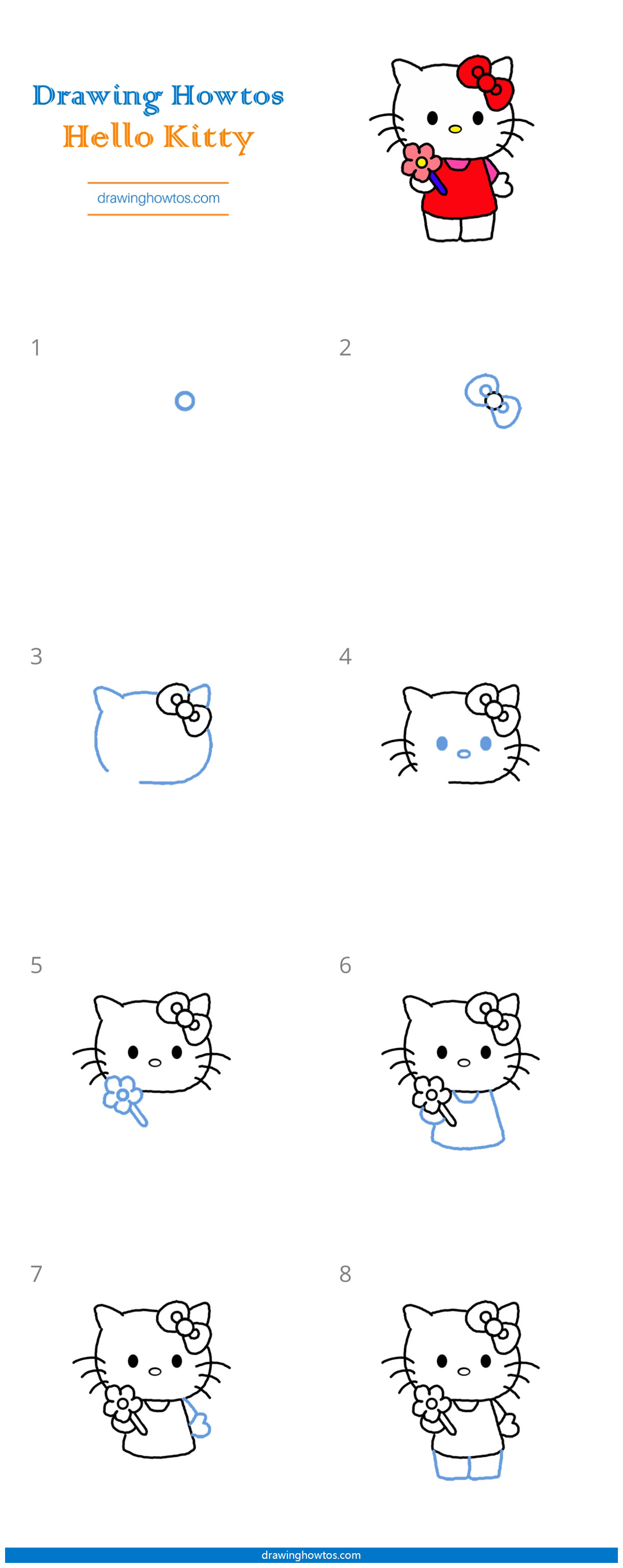 Detail Tutorial Gambar Hello Kitty Nomer 11