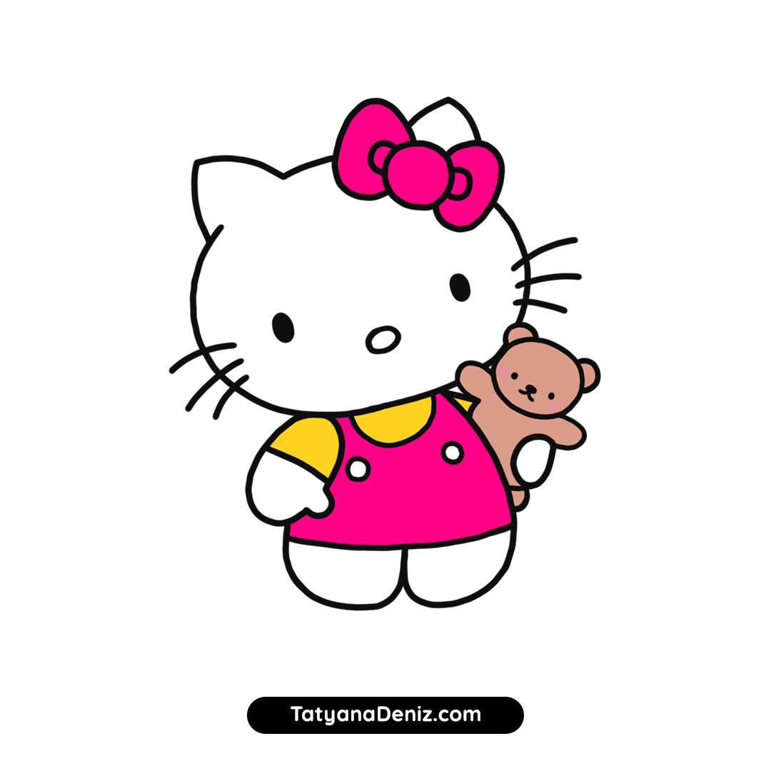Detail Tutorial Gambar Hello Kitty Nomer 13