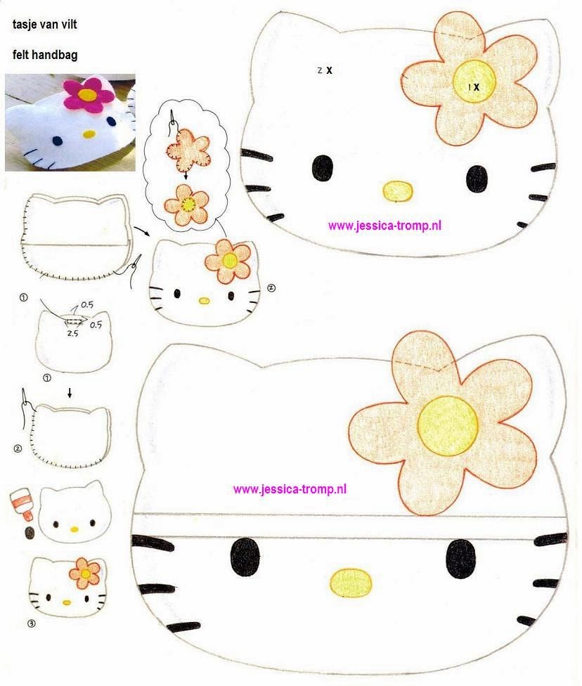 Detail Tutorial Gambar Hello Kitty Nomer 17
