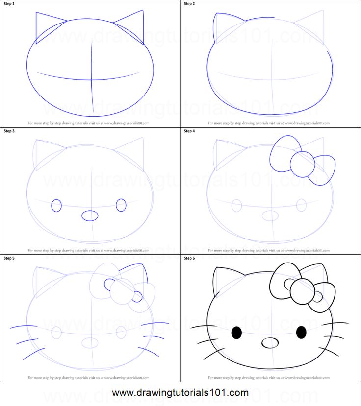 Detail Tutorial Gambar Hello Kitty Nomer 3