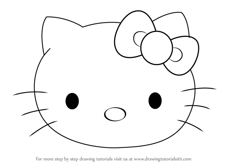 Detail Tutorial Gambar Hello Kitty Nomer 4