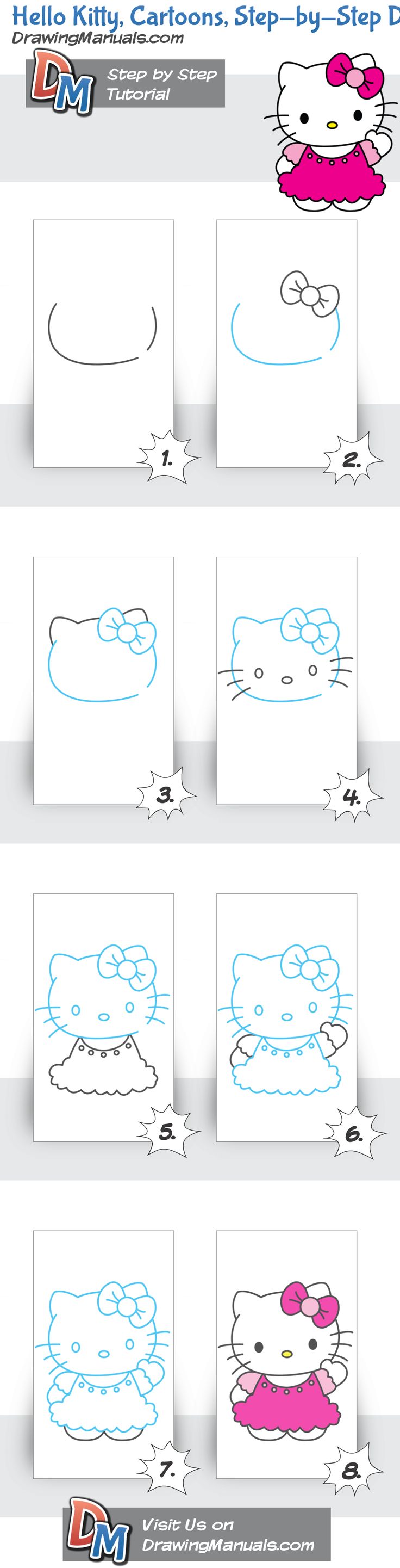 Detail Tutorial Gambar Hello Kitty Nomer 51