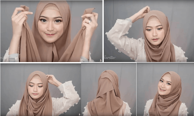 Detail Tutorial Hijab Buat Lebaran Nomer 3