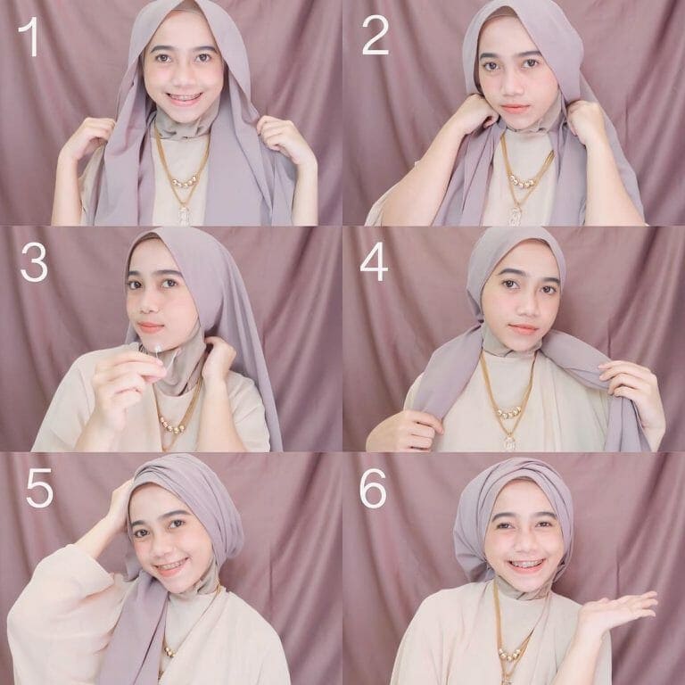 Detail Tutorial Hijab Kekinian Simple Nomer 34