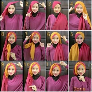 Detail Tutorial Hijab Kombinasi Nomer 15