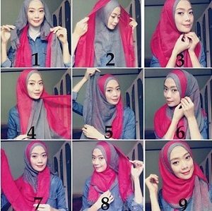 Detail Tutorial Hijab Kombinasi Nomer 6