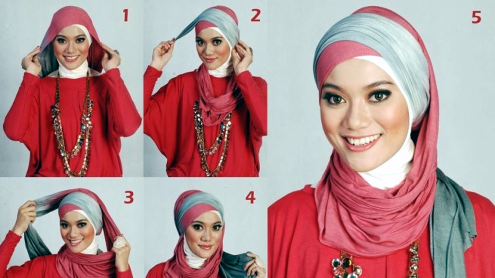 Detail Tutorial Hijab Kombinasi Nomer 9