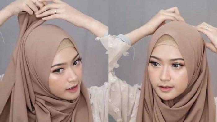 Detail Tutorial Hijab Panjang Simple Nomer 23