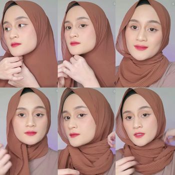 Detail Tutorial Hijab Panjang Simple Nomer 25