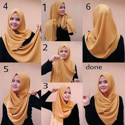 Detail Tutorial Kerudung Panjang Nomer 19