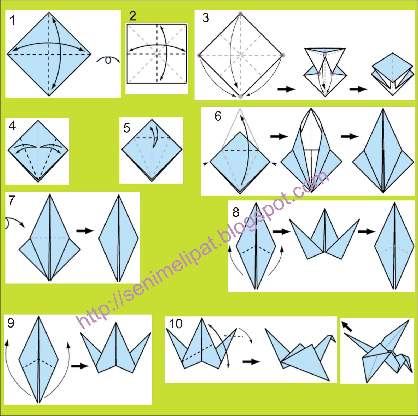 Detail Tutorial Membuat Origami Burung Nomer 4