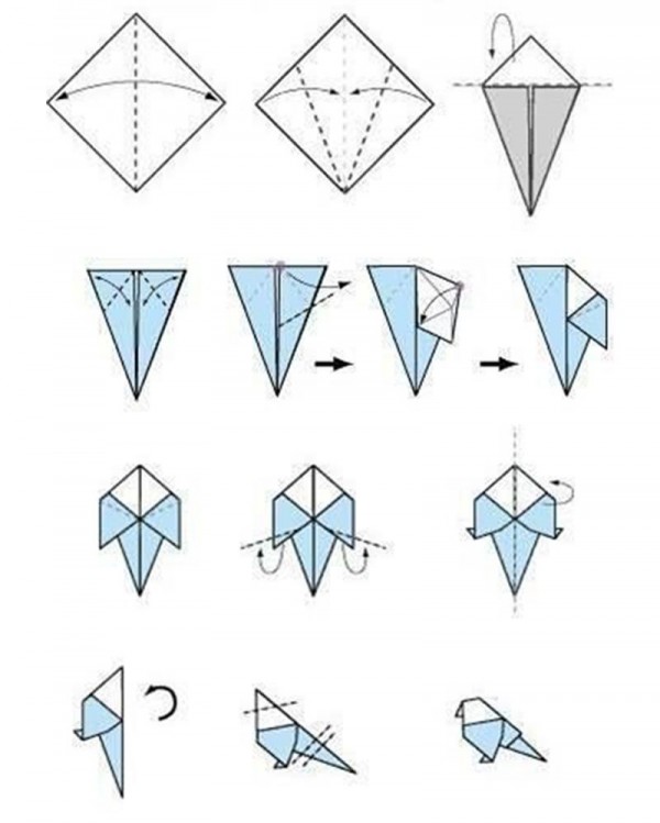 Detail Tutorial Membuat Origami Burung Nomer 7