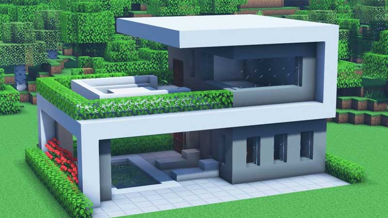 Detail Tutorial Minecraft Rumah Modern Nomer 27