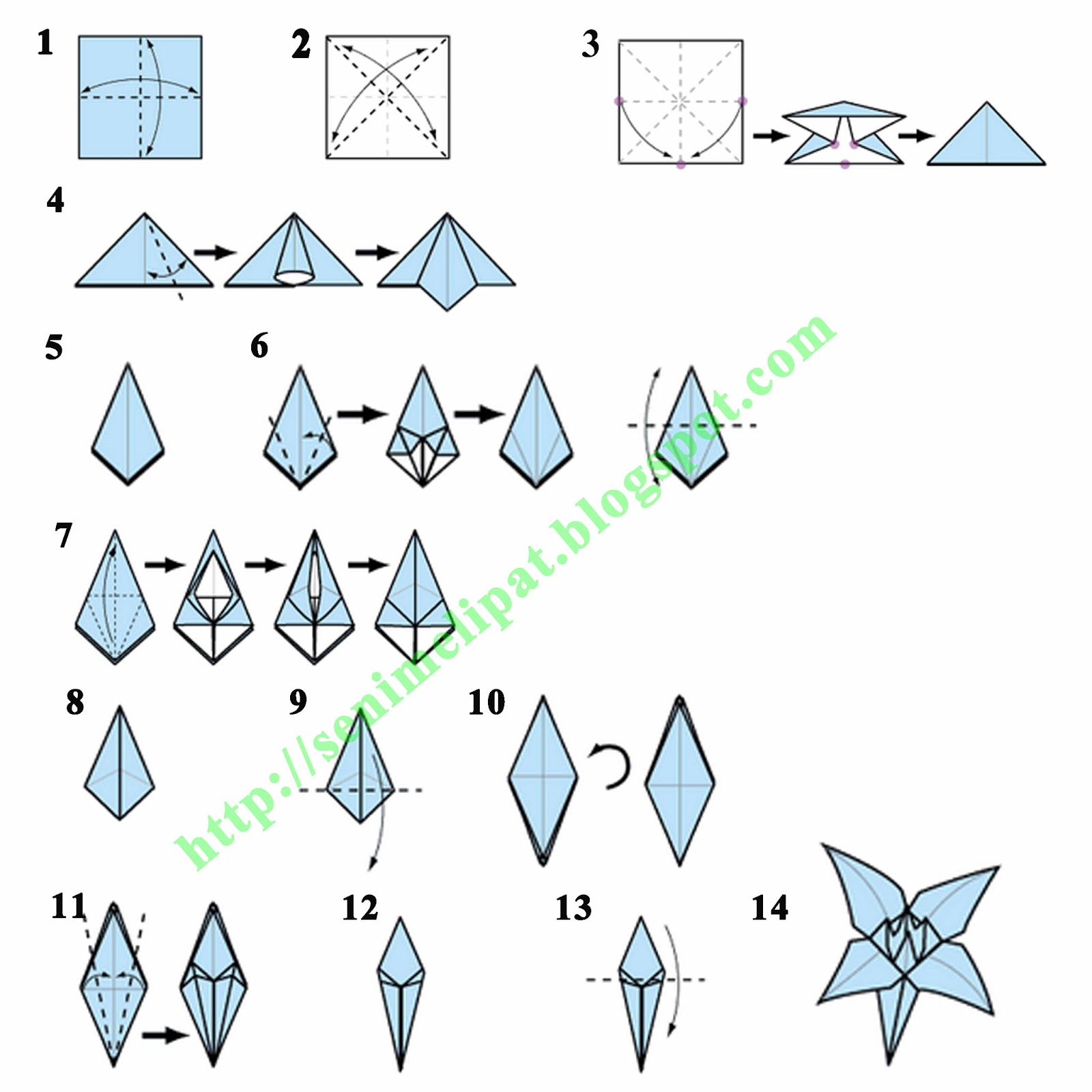 Detail Tutorial Origami Bunga Nomer 34