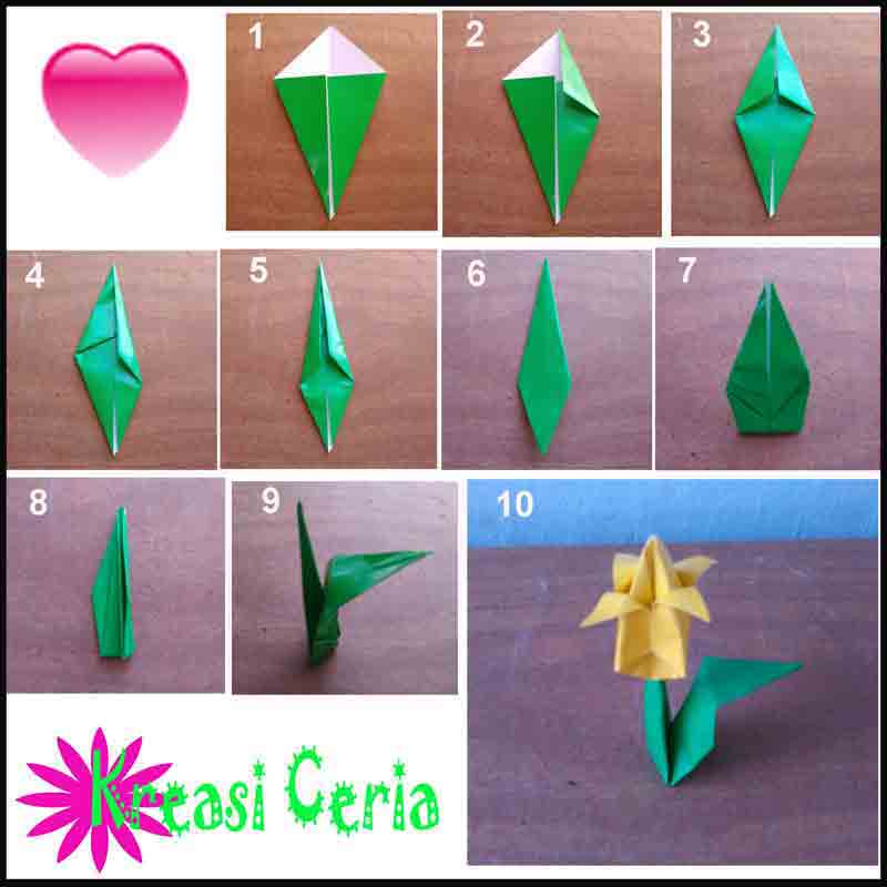 Detail Tutorial Origami Bunga Nomer 6