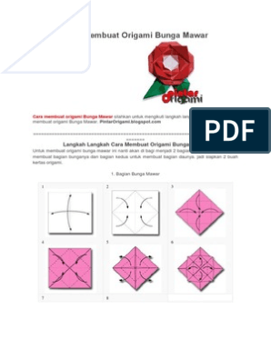 Detail Tutorial Origami Bunga Mawar Nomer 19