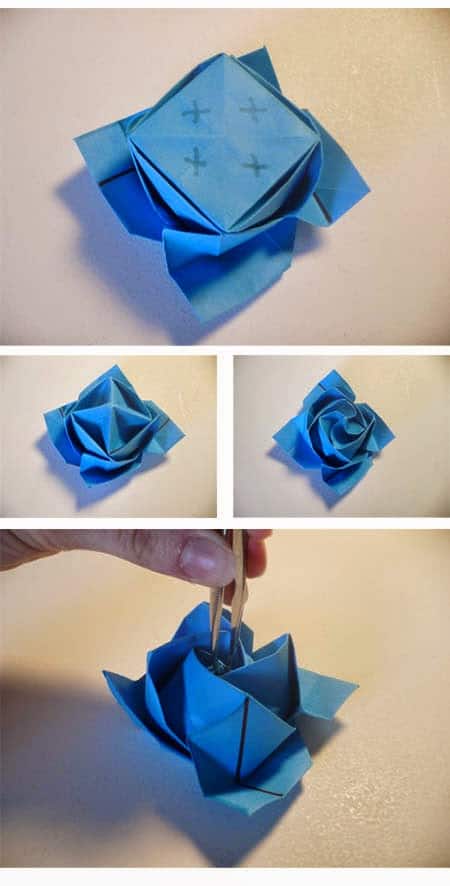 Detail Tutorial Origami Bunga Mawar Nomer 28