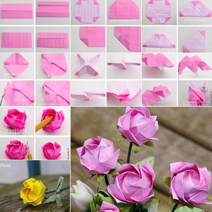 Detail Tutorial Origami Bunga Mawar Nomer 8