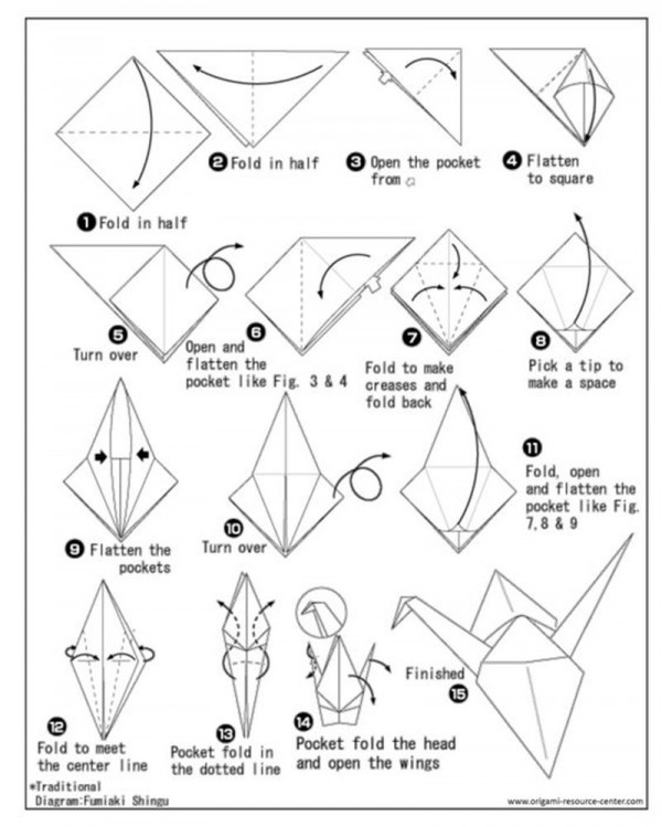Detail Tutorial Origami Burung Nomer 2