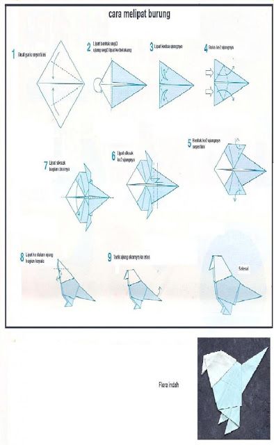 Detail Tutorial Origami Burung Nomer 27