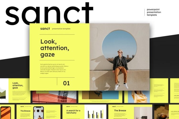 Detail Typography Powerpoint Template Nomer 35
