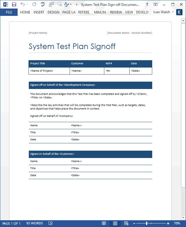 Uat Sign Off Template - KibrisPDR