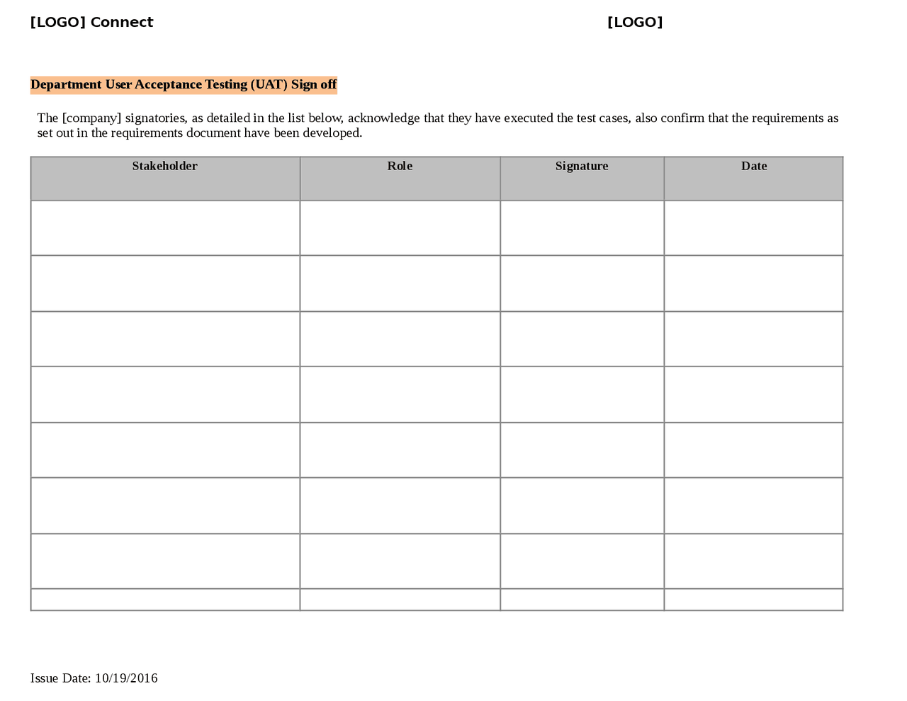 Detail Uat Sign Off Template Nomer 3