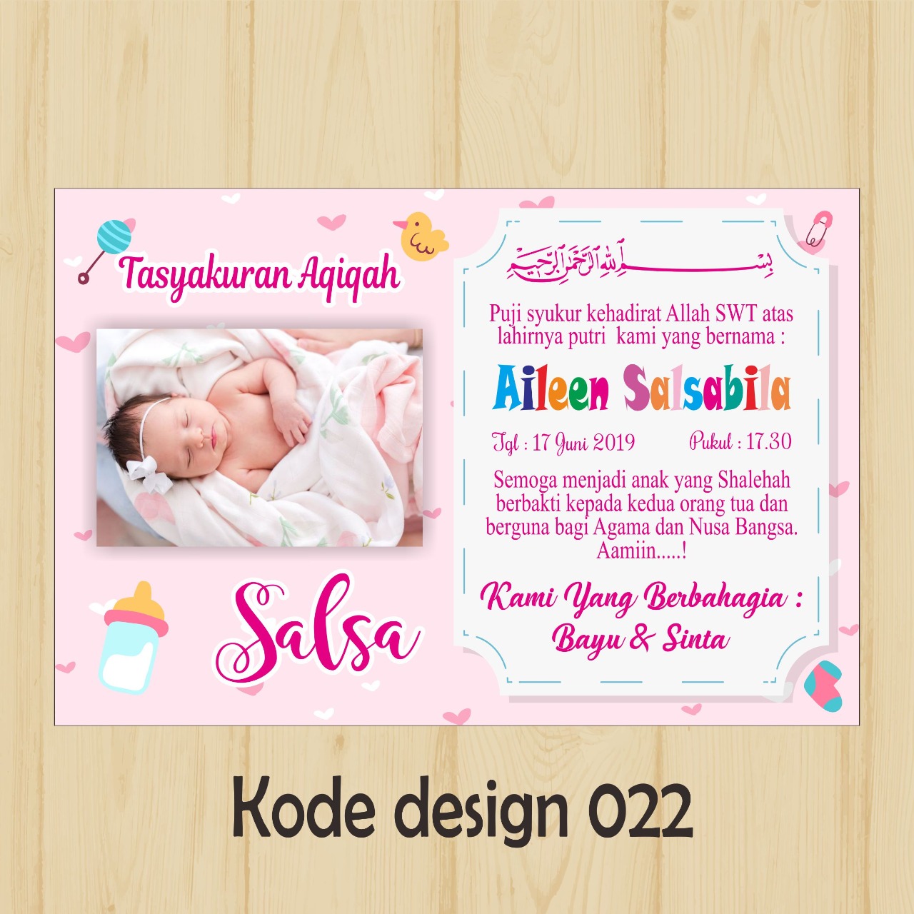 Detail Ucapan Kartu Aqiqah Nomer 50