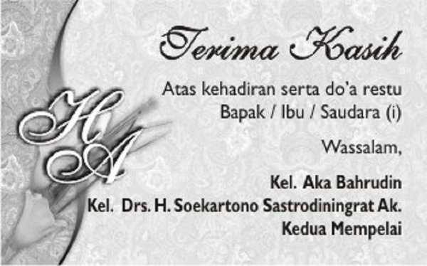 Ucapan Terima Kasih Undangan Ucapan Terima Kasih Undangan